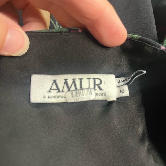 EUC AMUR- Pasqualena One-Shoulder Floral-Print Dress. Size 10 - Picture 7 of 14